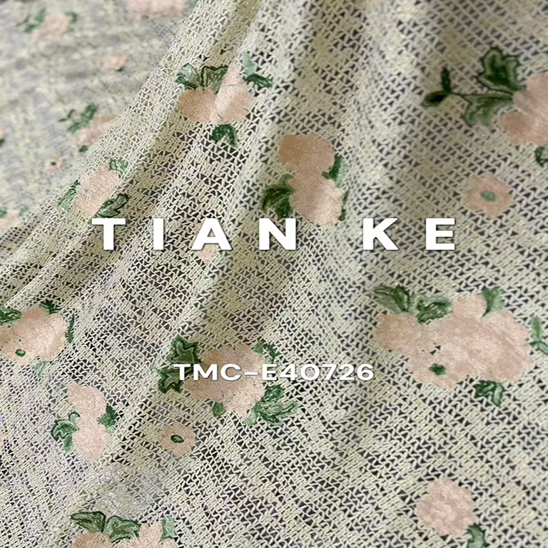 TMC-E40726 (Multi color Flower on Knit Base)