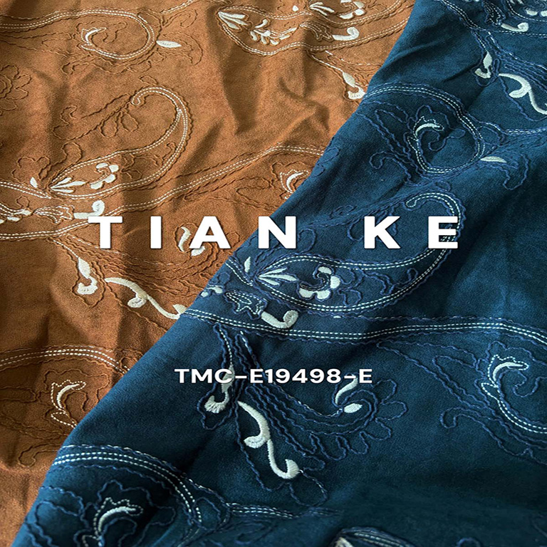 TMC-E19498-E (Paisley Flower All Over on Suede Fabric)